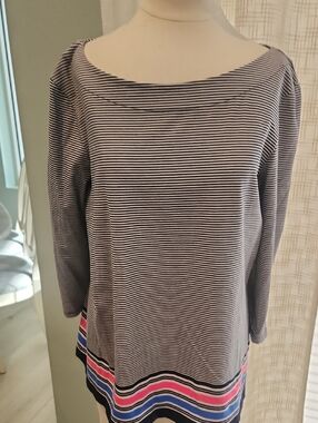 Lilly Pulitzer Navy And White Striped Tunic Top